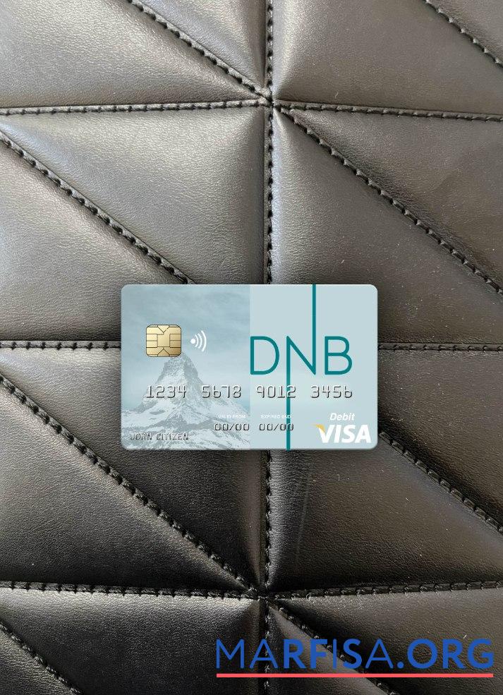 Blank Lithuania DNB Bank visa debit card photolook front real example
